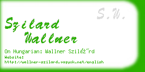 szilard wallner business card
